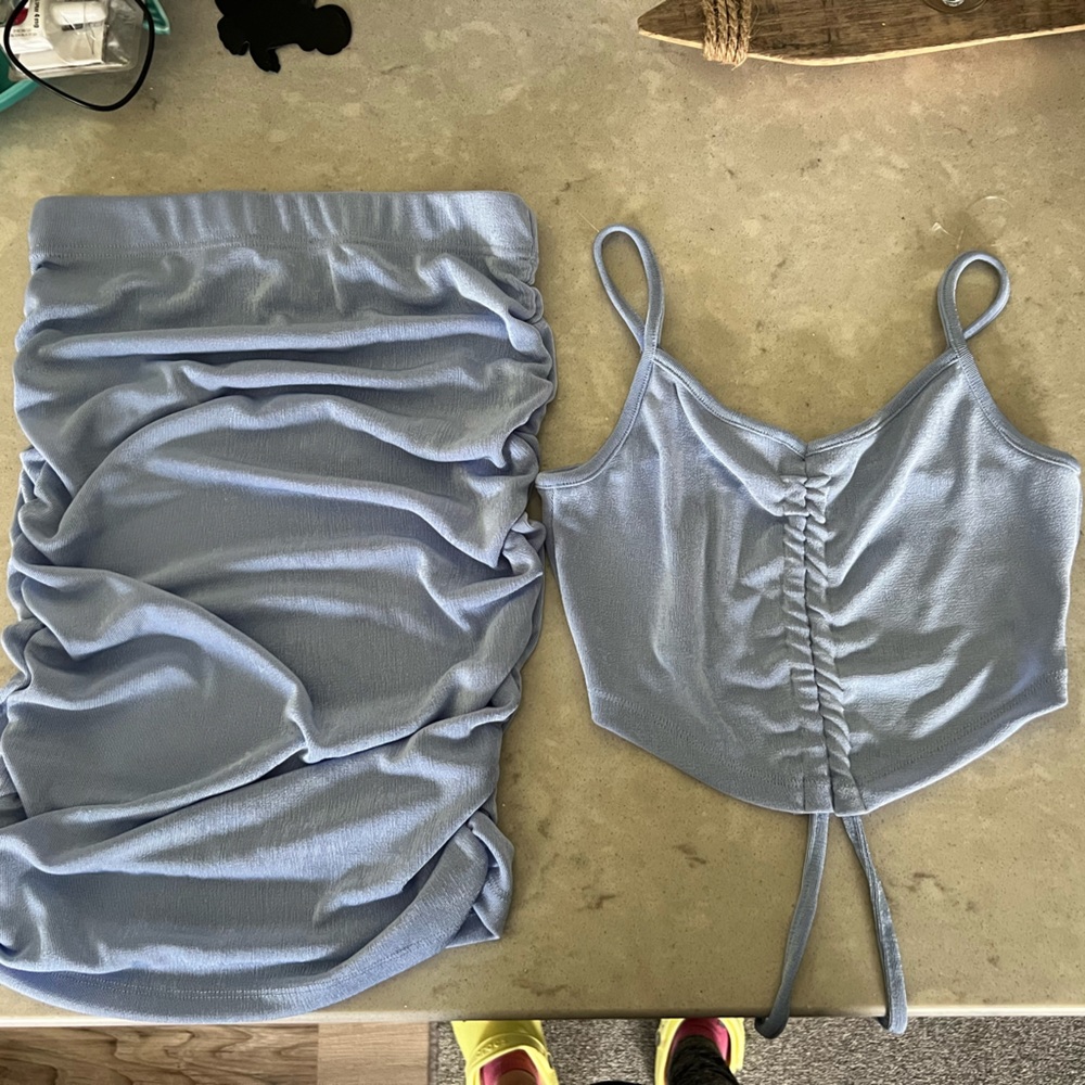 Almost famous Top & skirt (cinched at the sides.)